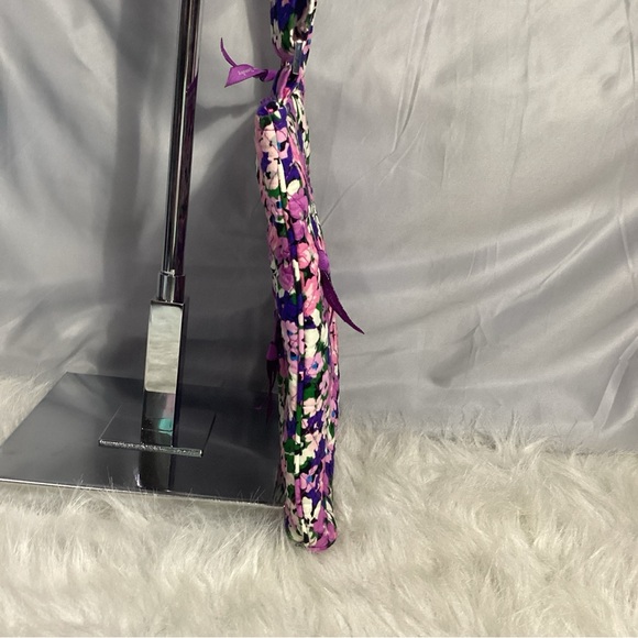 Vera Bradley Flower Garden Purple EUC Quilted Large Crossbody - Picture 6 of 11
